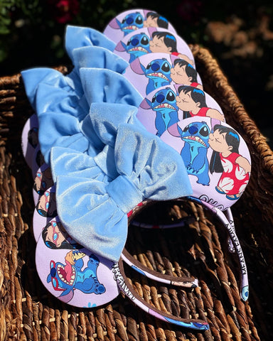 L&S Sky Blue Bow/ Ears