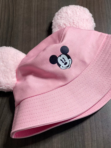 Pink Sherpa Ears/ Bucket Hat