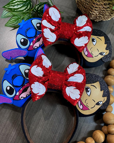 L&S Red Bow/ Ears
