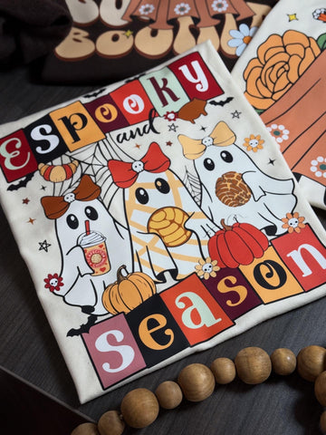 Mexican Spooky Season/ Cream Shirt