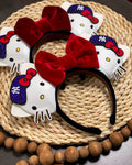 Yankee Kitty Ears  / Red Bow