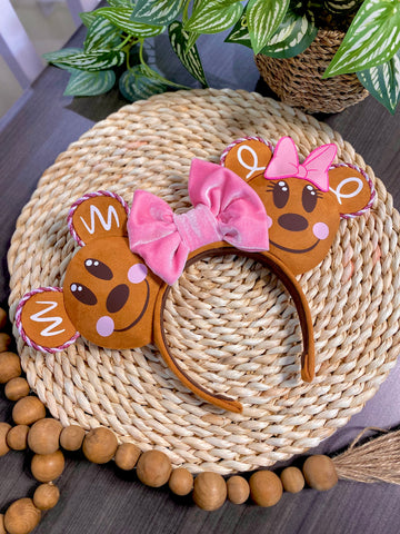 Gingerbread Mouse Pink Bow/ Ears