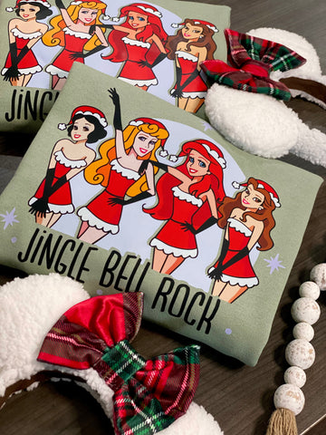 Jingle Bell Rock Princesses/ Sage Sweatshirt