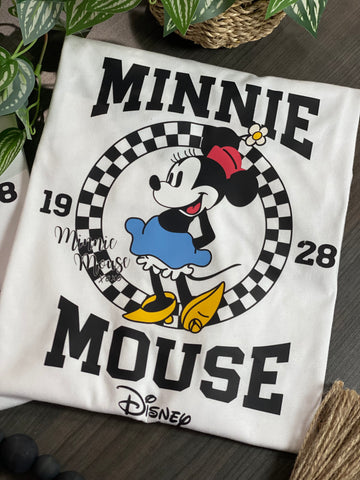 Retro Girl Mouse/ White Shirt