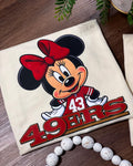 Girl Mouse 49ERS/ Cream T Shirt