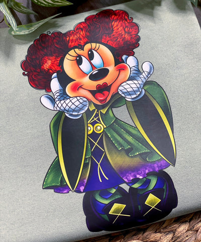 Winefred Mouse/ Sage Sweatshirt