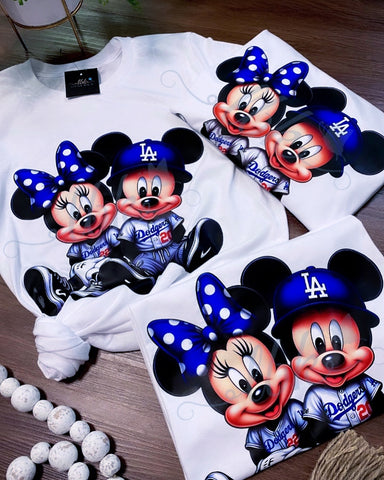 Dodgers Mouse/ White Tshirt