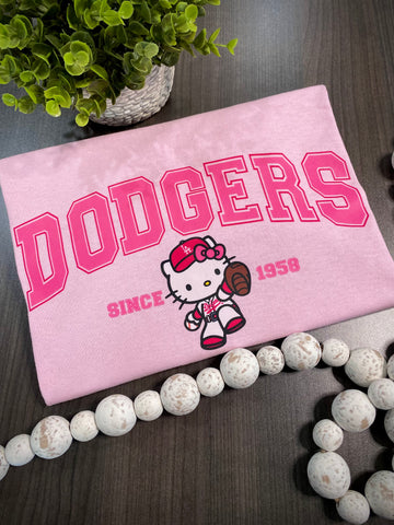 Dodger Kitty / Pink Shirt