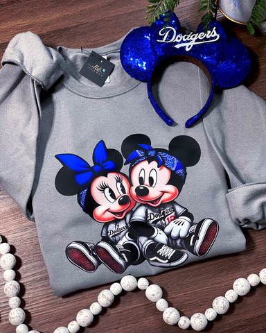 Dodger Mouse / Gray Sweatshirt